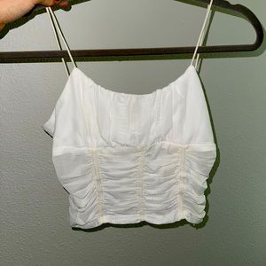 Princess Polly white crop top size 8
